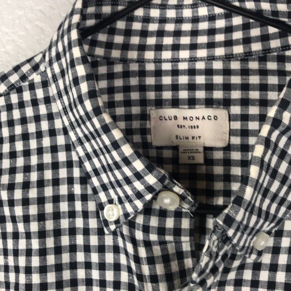 Club Monaco gingham button down - Picture 3 of 6